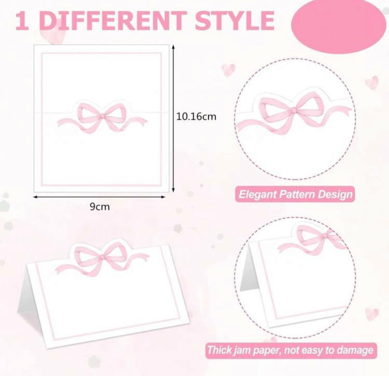 Table Seating Name Cards x 50